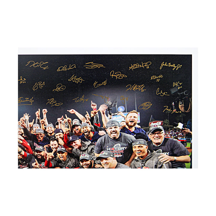 2018 Boston Red Sox Facsimile Team Signed World Series Poster