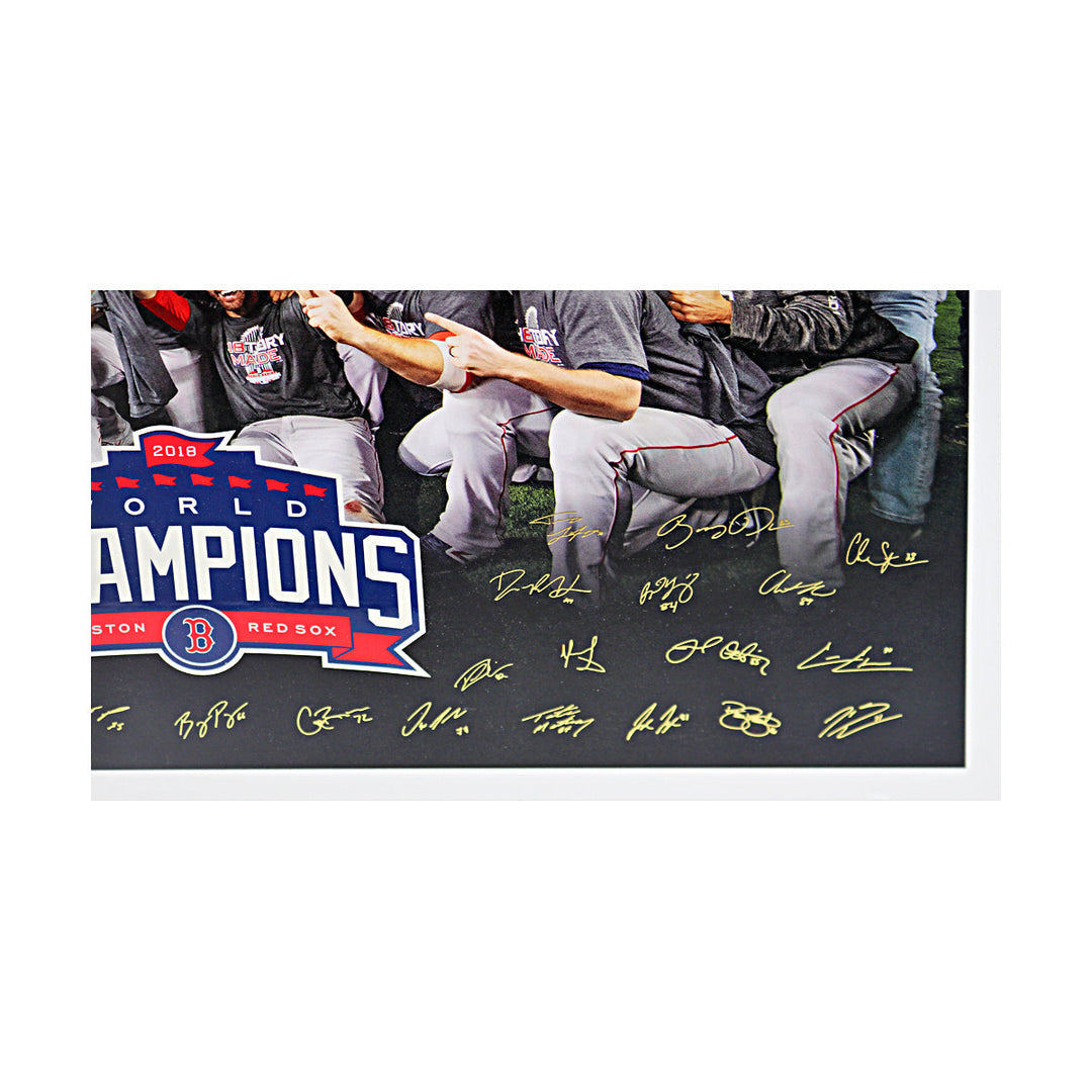 2018 Boston Red Sox Facsimile Team Signed World Series Poster