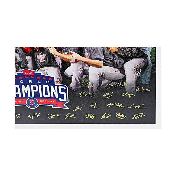 2018 Boston Red Sox Facsimile Team Signed World Series Poster