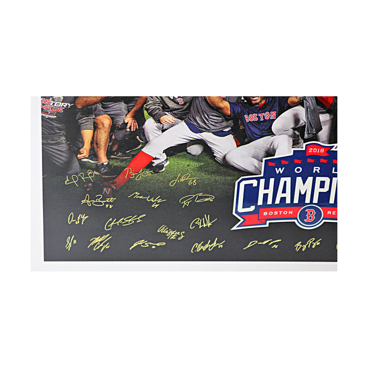 2018 Boston Red Sox Facsimile Team Signed World Series Poster