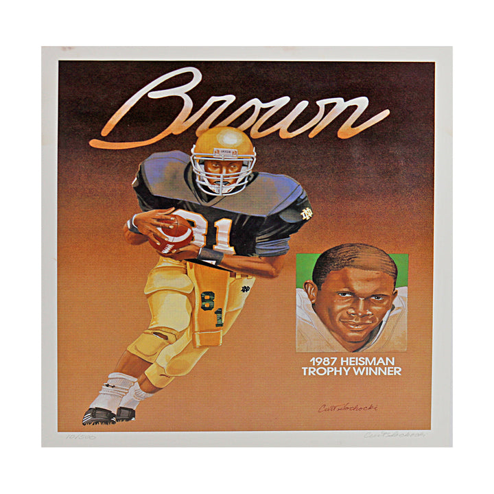 Tim Brown Notre Dame 11x14 1987 Heisman Trophy Winner