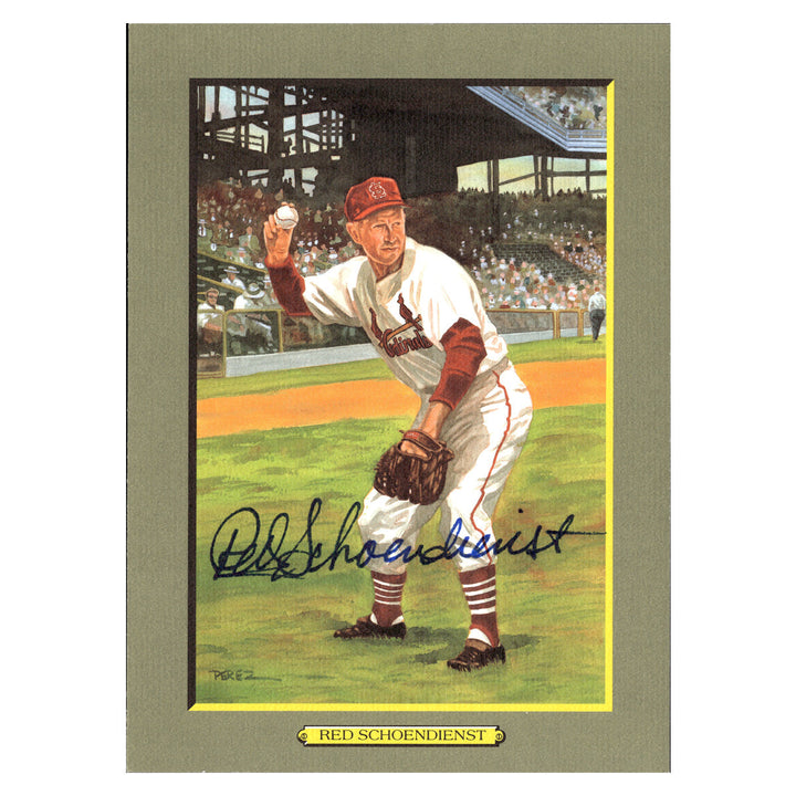 Red Schoendienst St. Louis Cardinals Autographed Signed Perez Steele 1990 Greatest Moments #1489/5000 (JSA COA #AX09976)