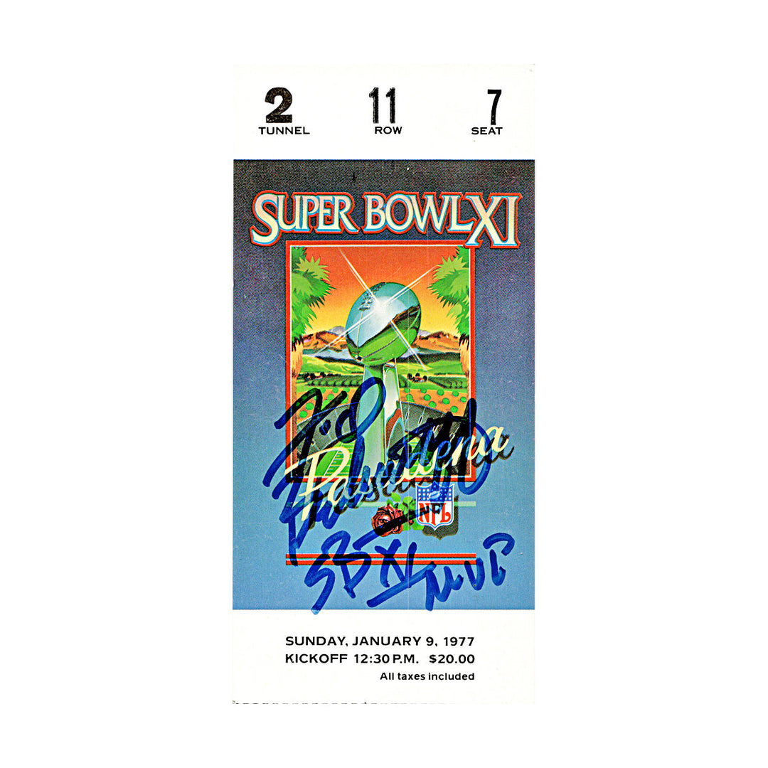 Fred Biletnikoff Raiders Autographed Signed Inscribed Super Bowl XI Ticket (JSA)