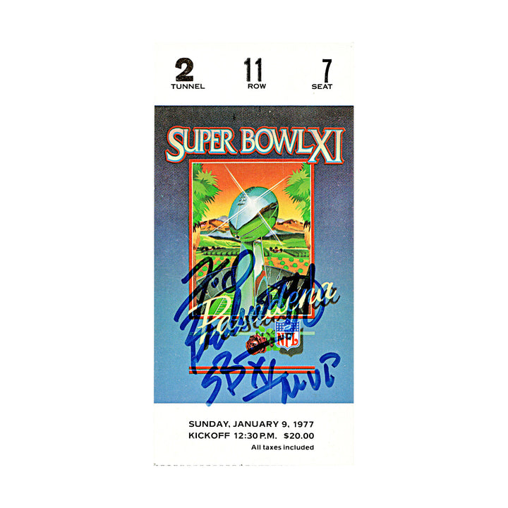 Fred Biletnikoff Raiders Autographed Signed Inscribed Super Bowl XI Ticket (JSA)