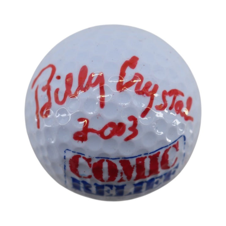Billy Crystal Comic Relief Autographed Inscribed Golf Ball JSA COA 3