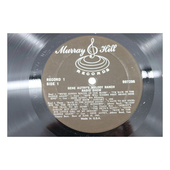 Gene Autry's Melody Ranch Radio Show Autographed Inscribed Vinyl Record Set JSA COA