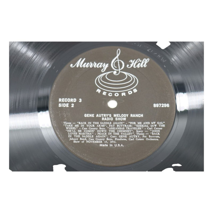 Gene Autry's Melody Ranch Radio Show Autographed Inscribed Vinyl Record Set JSA COA