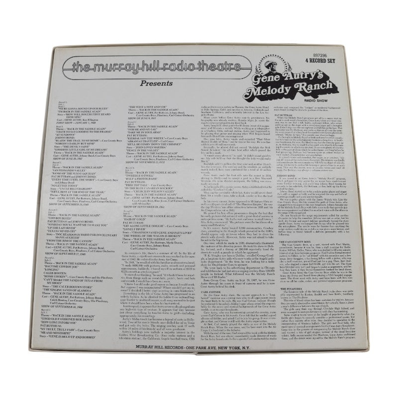 Gene Autry's Melody Ranch Radio Show Autographed Inscribed Vinyl Record Set JSA COA