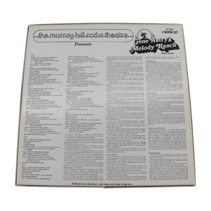 Gene Autry's Melody Ranch Radio Show Autographed Inscribed Vinyl Record Set JSA COA