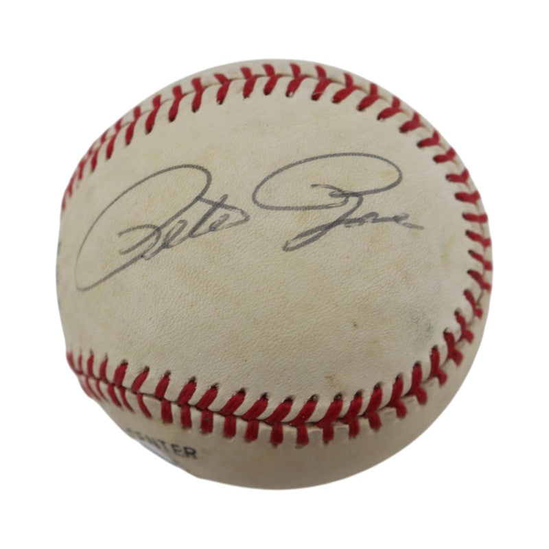 Pete Rose Greg Harris Cincinnati Reds Autographed ONL Baseball JSA COA