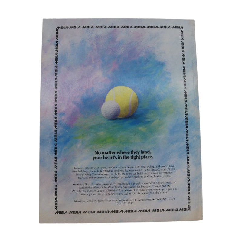 Don Mattingly Yankees Autographed MBIA Invitational September 14,1992 Program JSA COA