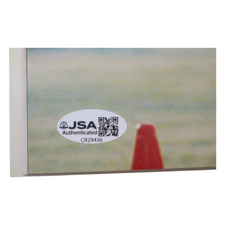 Carl Lewis Autographed 1985 The Jesse Owens International Trophy Award Program JSA COA