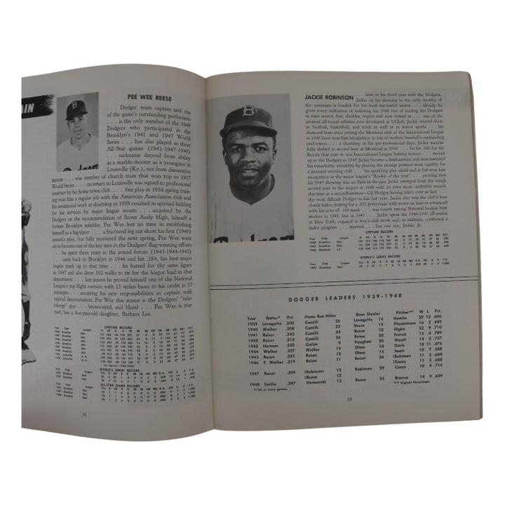 1949 Brooklyn Dodgers 9x11 Yearbook