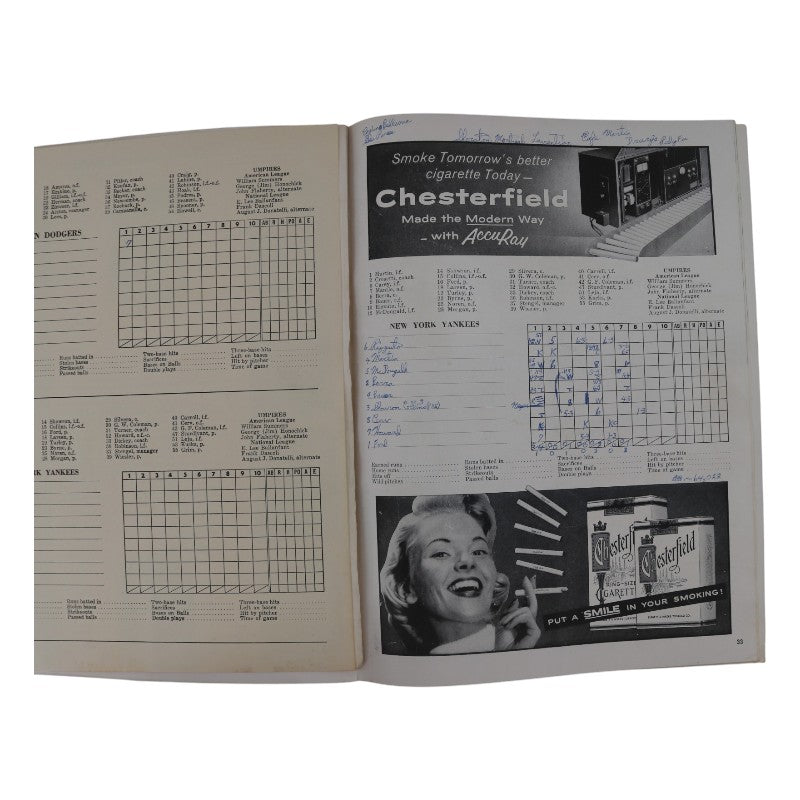 New York Yankees Vs Brooklyn Dodgers 1955 World Series Program
