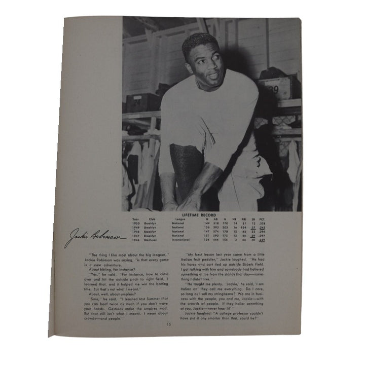 1951 Brooklyn Dodgers 9x11 Yearbook