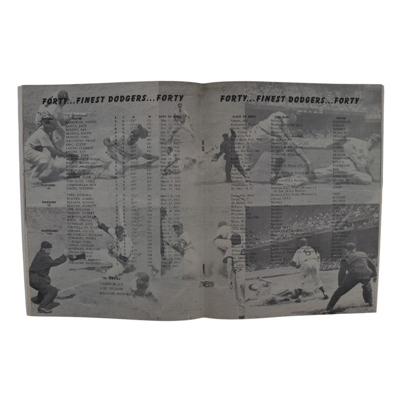 1951 Brooklyn Dodgers 9x11 Yearbook