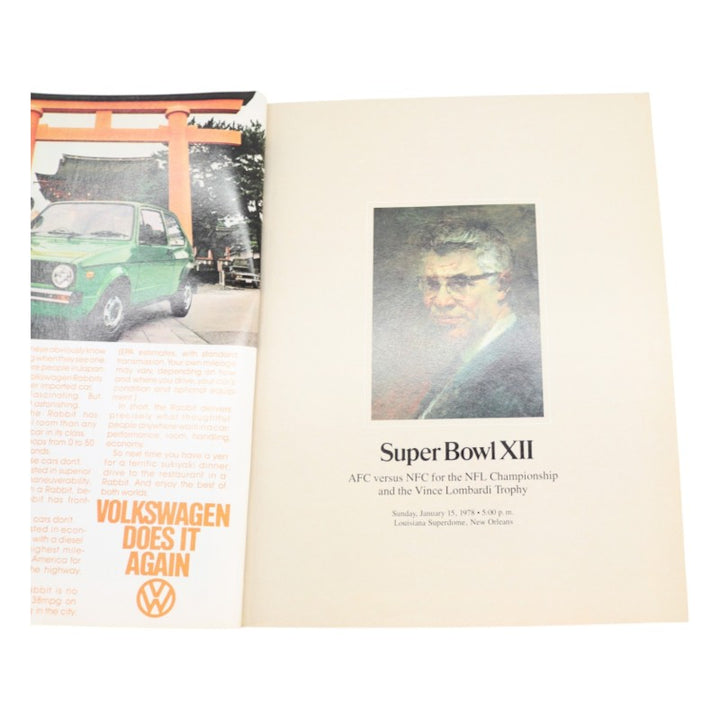Dallas Cowboys vs Denver Broncos January 15th 1978 NFL Super Bowl XII Program