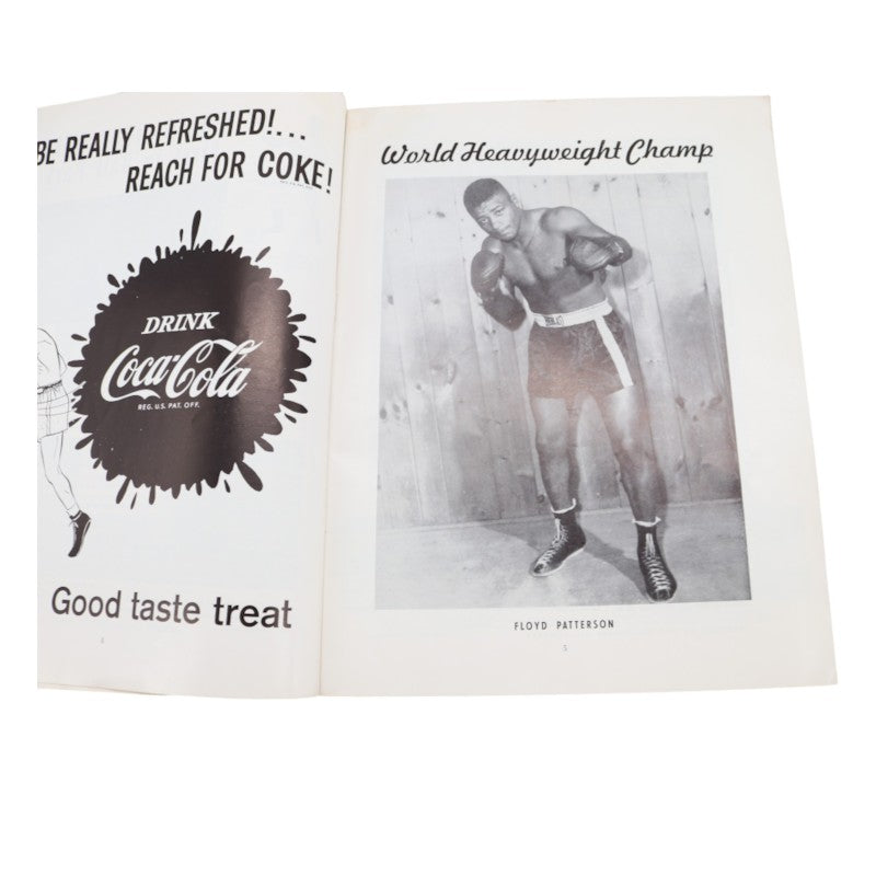 Floyd Patterson vs Ingemar Johansson June 25th 1959 Program and Ticket Stub Set