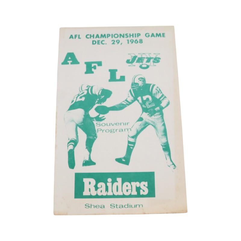 New York Jets AFL Championship Game December 29 1968 Souvenir Program