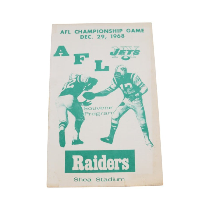 New York Jets AFL Championship Game December 29 1968 Souvenir Program