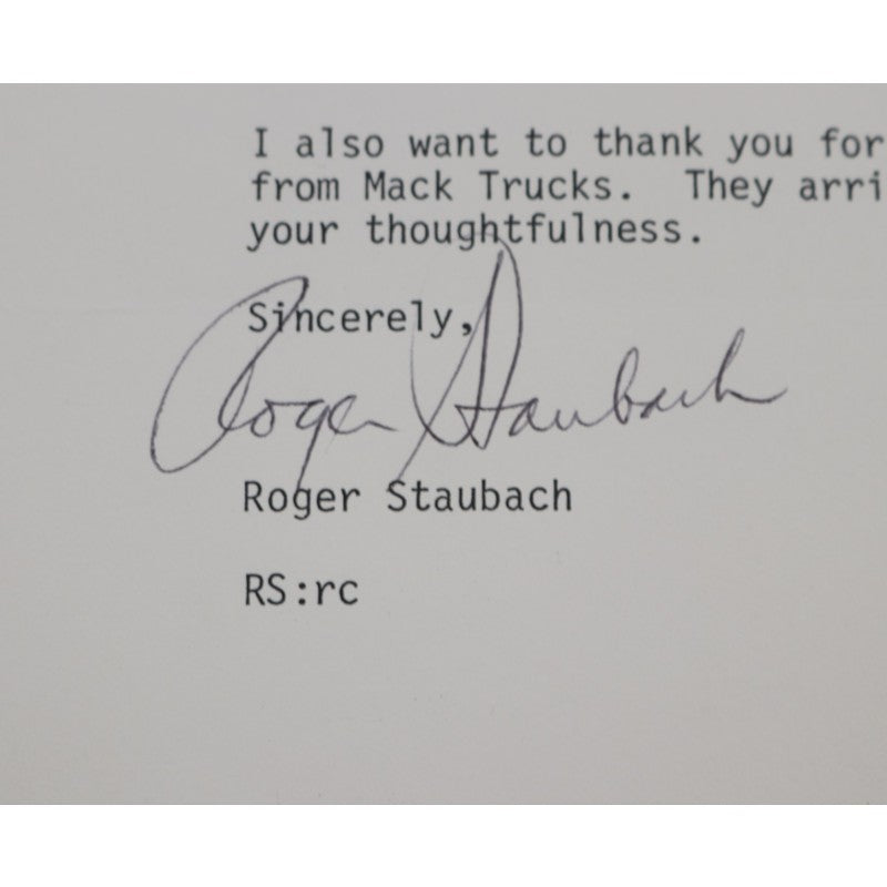 Roger Staubach Dallas Cowboys Autographed 1978 Letter JSA COA