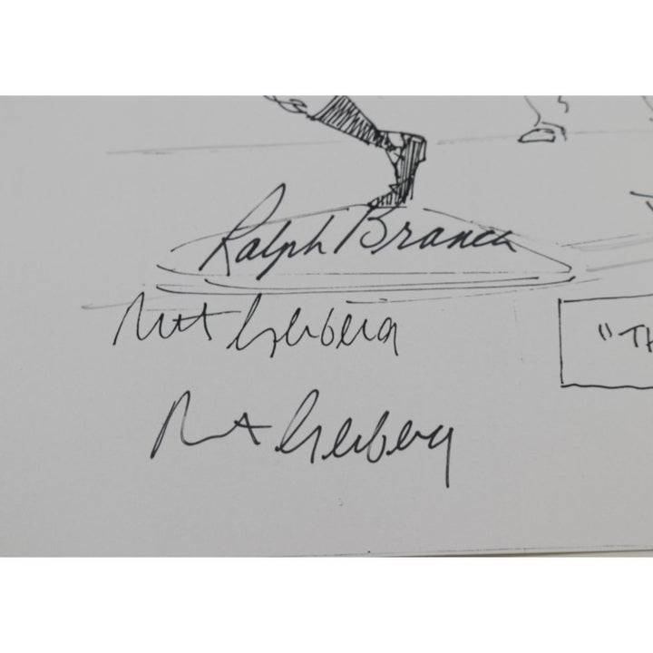Thomson Branca Gerberg Schaap Multi Signed The Pitch Revisted 11x14 Print JSA COA