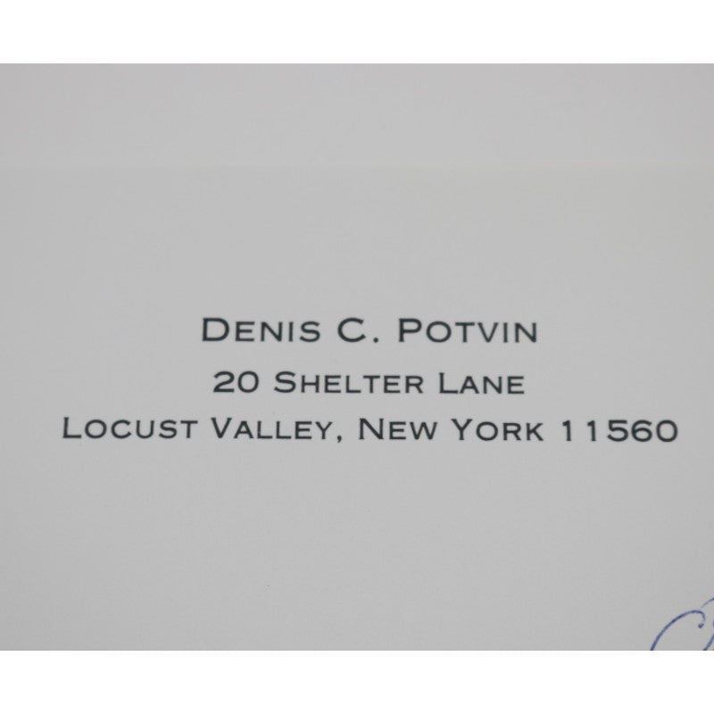 Denis Potvin New York Islanders Autographed Personalized October 1st 1987 Letter JSA COA