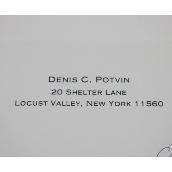 Denis Potvin New York Islanders Autographed Personalized October 1st 1987 Letter JSA COA