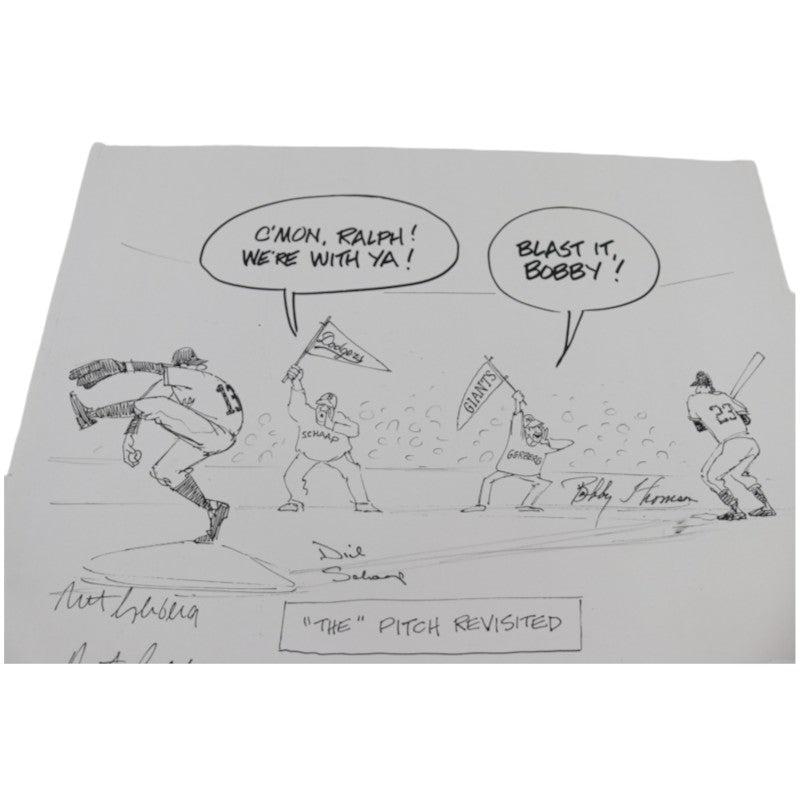 Thomson Schaap Gerberg Multi Signed The Pitch Revisted 11x14 Print JSA COA