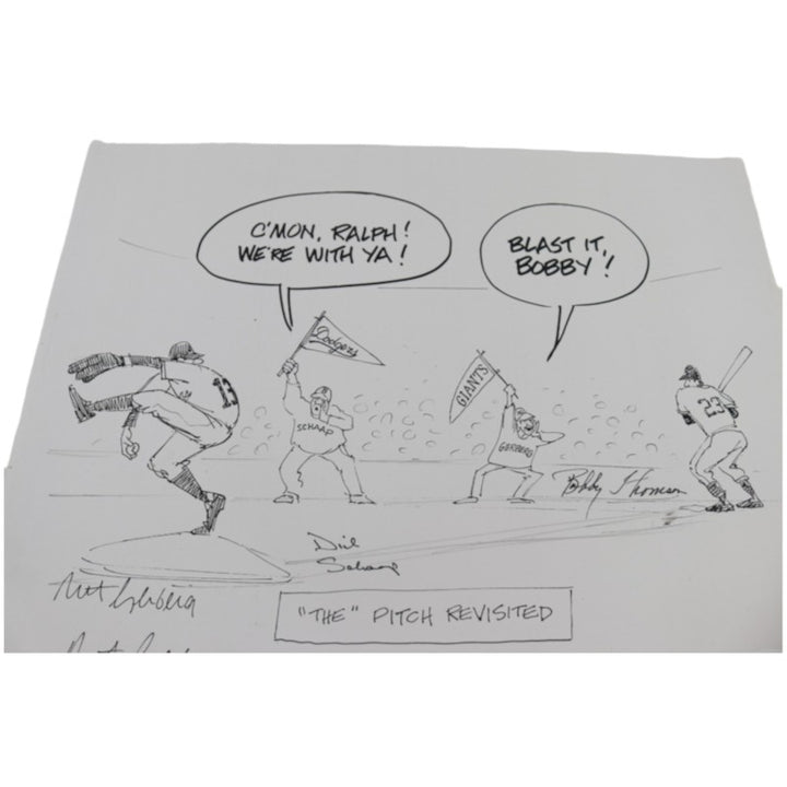 Thomson Schaap Gerberg Multi Signed The Pitch Revisted 11x14 Print JSA COA