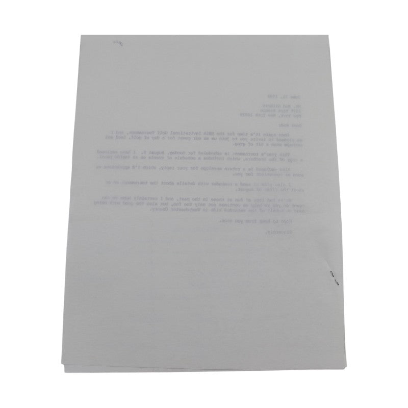 Rod Gilbert New York Rangers Signed Inscribed MBIA Invitational 6x8 RSVP Letter JSA COA