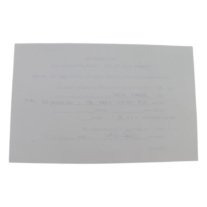 Arthur Ashe Tennis Autographed Personalized MBIA Invitational 6x8 RSVP Letter JSA COA