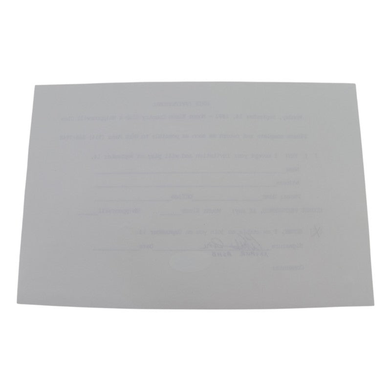 Arthur Ashe U.S. Open Autographed MBIA Invitational 6x8 RSVP Letter JSA COA