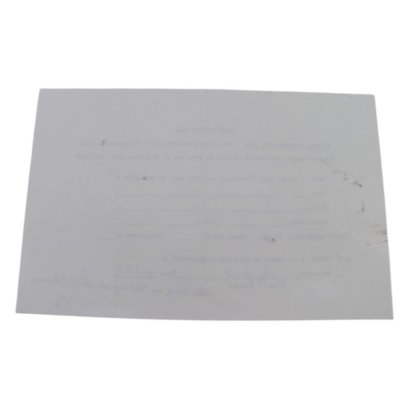 Yogi Berra New York Yankees Signed Inscribed MBIA Invitational 6x8 RSVP Letter JSA COA