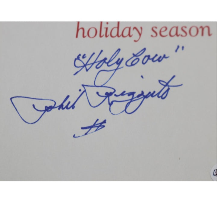 Phil Rizzuto New York Yankees Autographed Personalized Christmas Card JSA COA