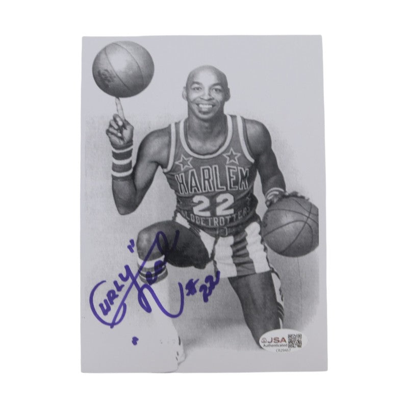 Frederick Curly Neal Harlem Globetrotters Autographed 5x7 Photo JSA COA