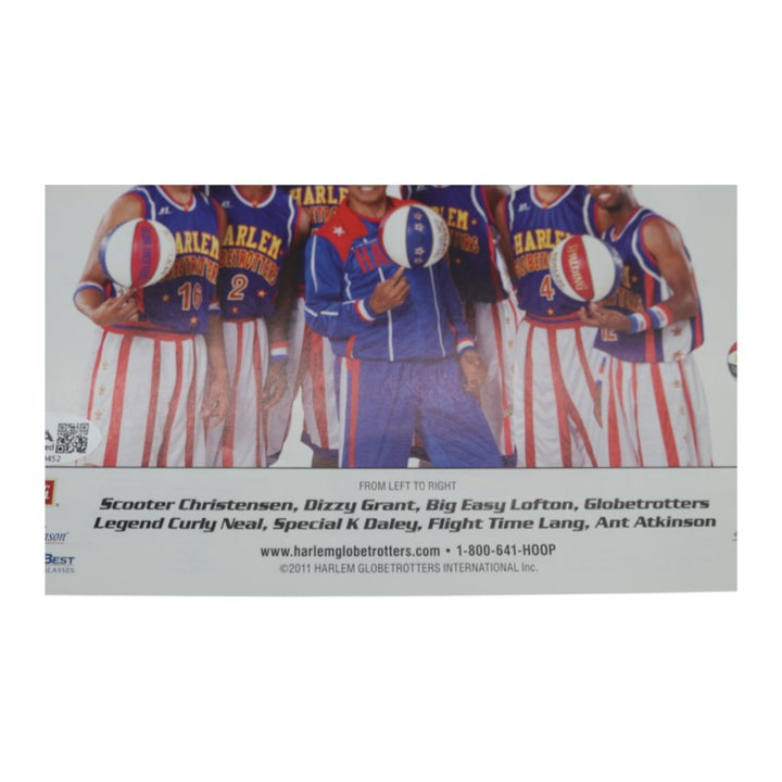 Frederick Curly Neal Harlem Globetrotters Autographed 6x9 Team Photo JSA COA