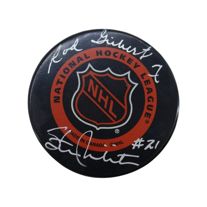 Rod Gilbert Steve Mikia New York Rangers Dual Signed Hockey Puck JSA COA