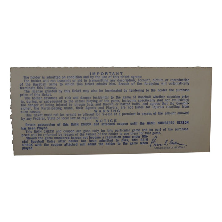 New York Mets vs. Baltimore Orioles 1969 World Series Game 5 2.5x5 Ticket