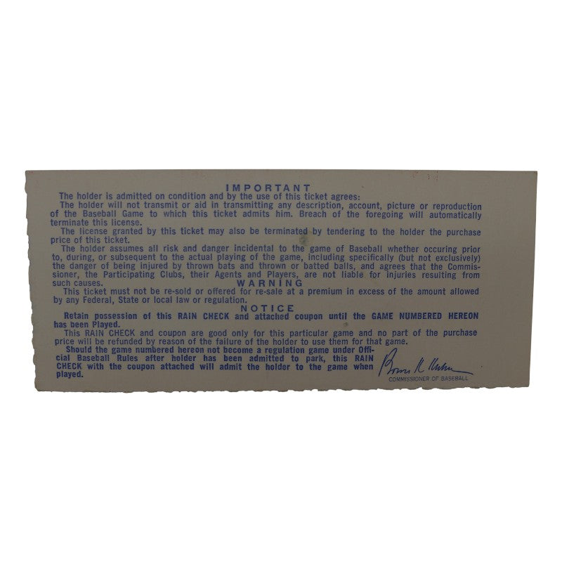 New York Mets vs. Baltimore Orioles 1969 World Series Game 3 2.5x5 Ticket
