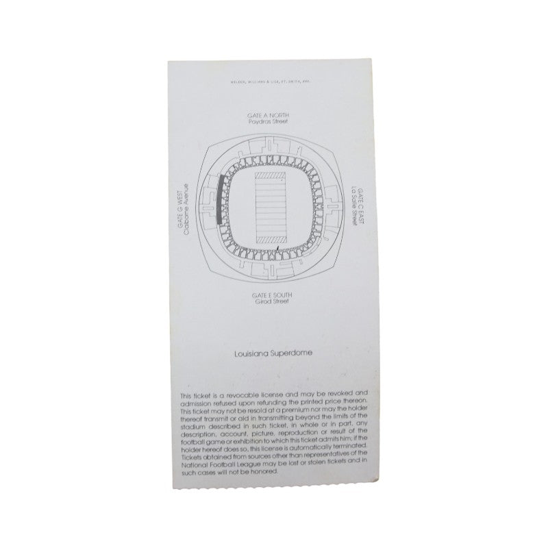 Dallas Cowboys vs Broncos January 15th 1978 NFL Super Bowl XII 200 Lvl Ticket
