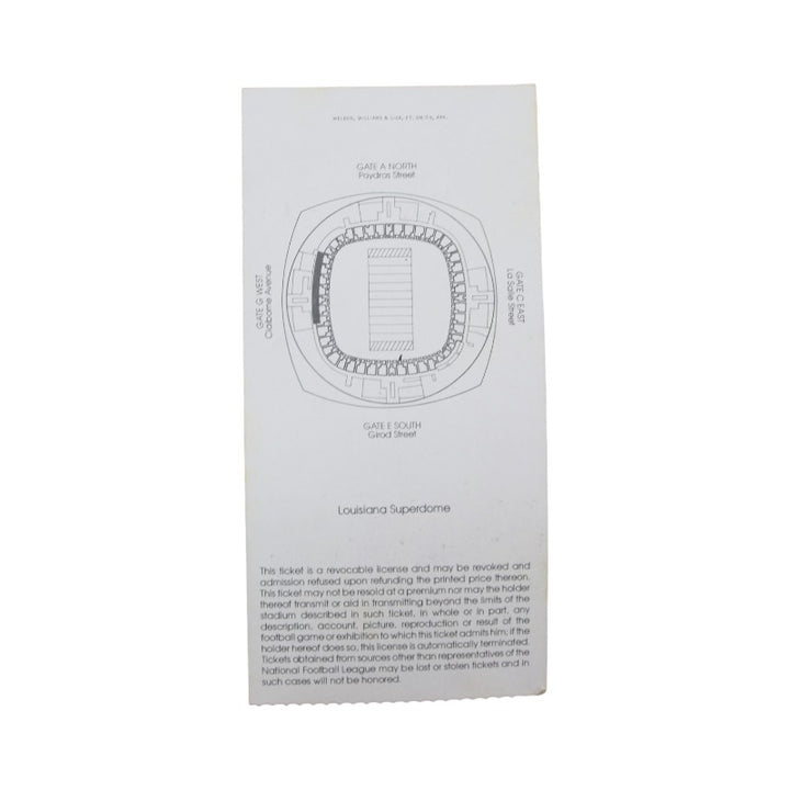 Dallas Cowboys vs Broncos January 15th 1978 NFL Super Bowl XII 200 Lvl Ticket