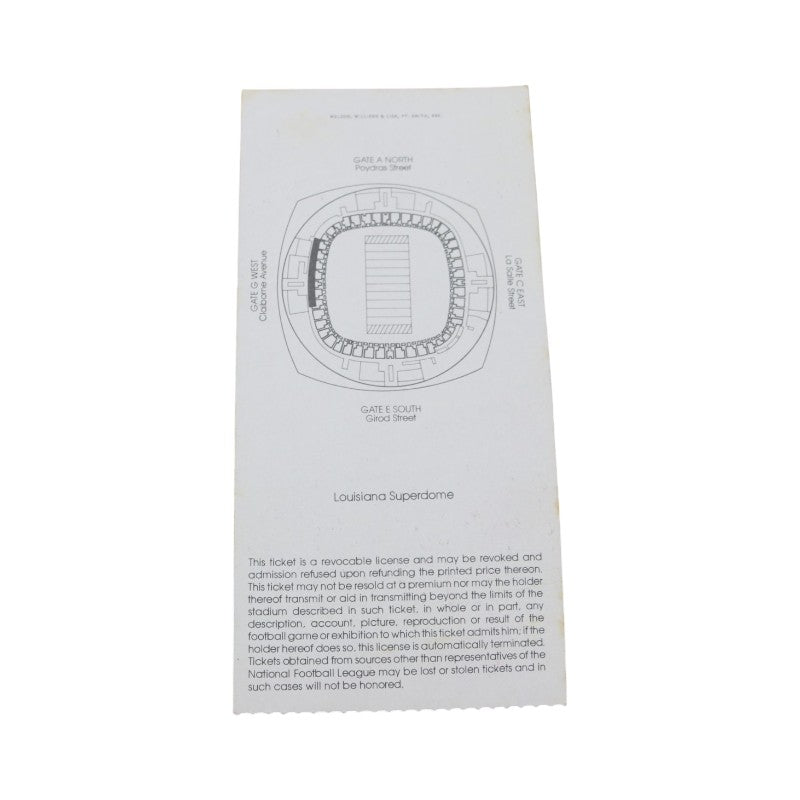 Dallas Cowboys vs Broncos January 15th 1978 NFL Super Bowl XII 200 Lvl Ticket
