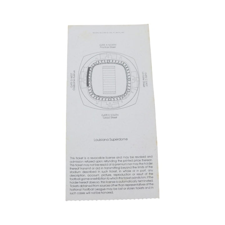 Dallas Cowboys vs Broncos January 15th 1978 NFL Super Bowl XII 200 Lvl Ticket