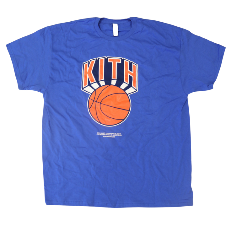 New York Knicks x Kith Night Blue Retro Logo T-Shirt MSG XL 2025
