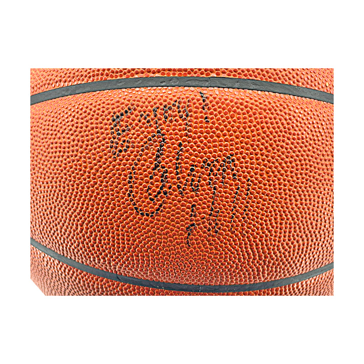 Grant & Calvin Hill Autographed Spalding NBA Basketball JSA COA