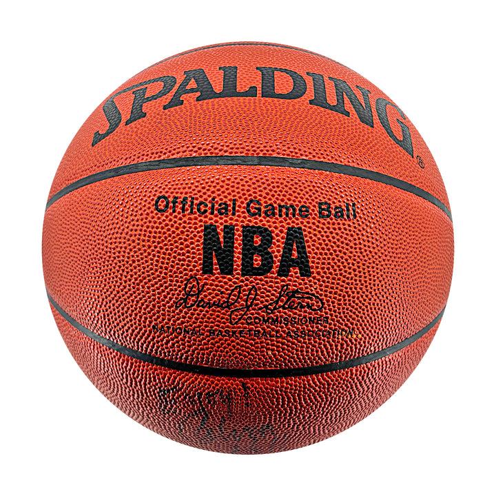 Grant & Calvin Hill Autographed Spalding NBA Basketball JSA COA