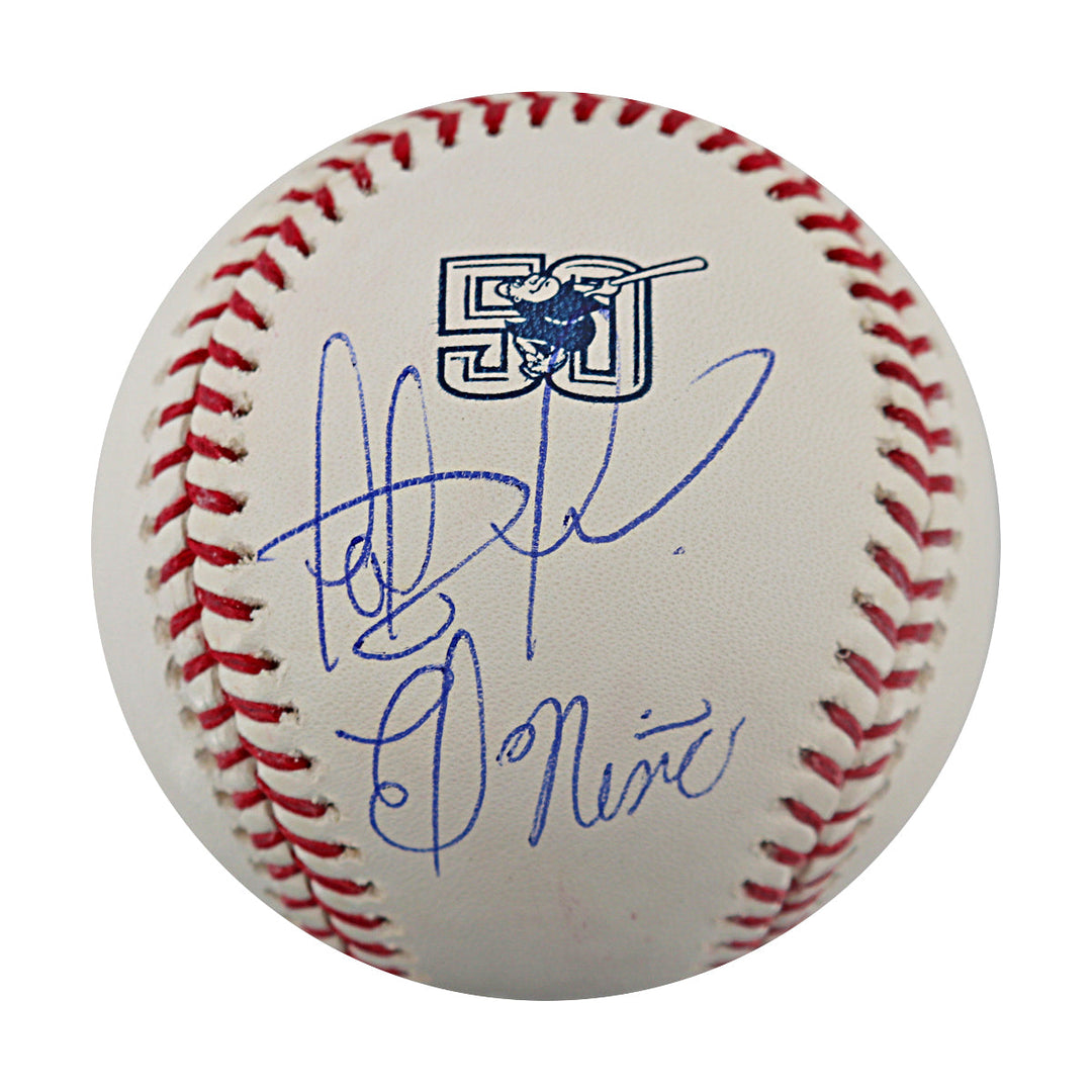 Fernando Tatis Jr San Diego Padres Autographed Inscribed El Nino MLB 50th Anniversary Logo Baseball JSA