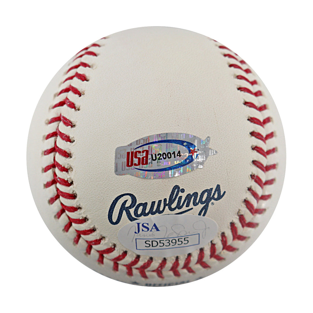 Fernando Tatis Jr San Diego Padres Autographed Inscribed El Nino MLB 50th Anniversary Logo Baseball JSA