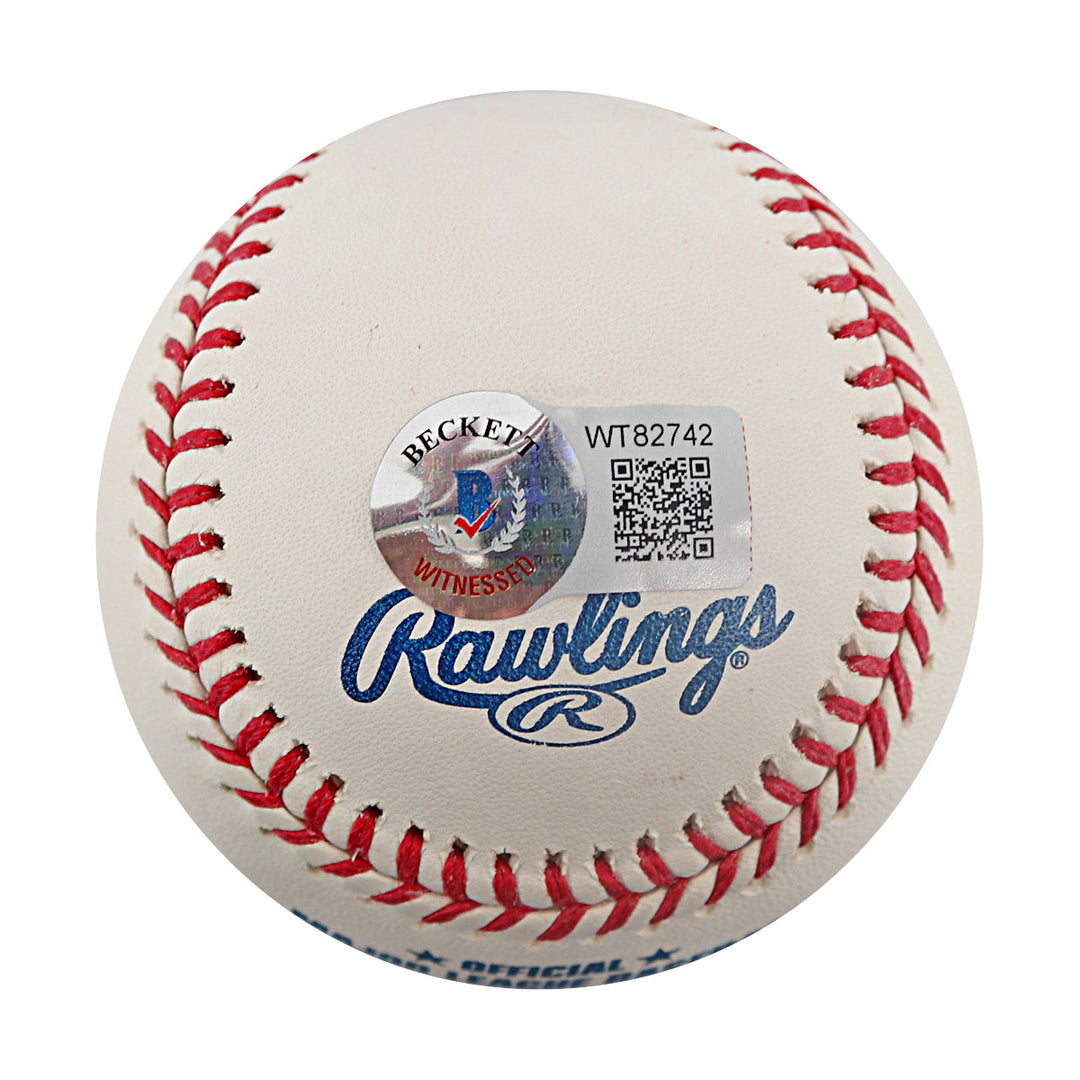 Andre Dawson Chicago Cubs Autographed Inscribed HOF 2010 OMLB Baseball Beckett